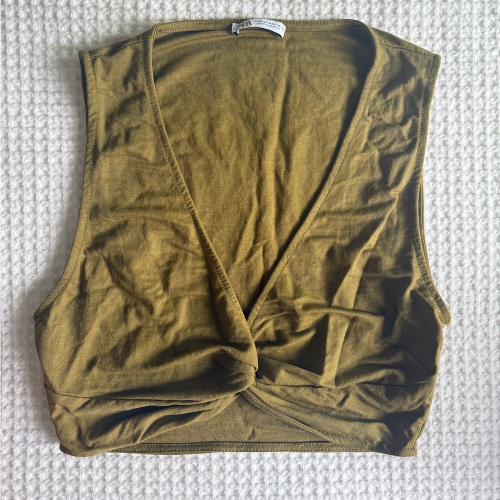 Zara Olive Top